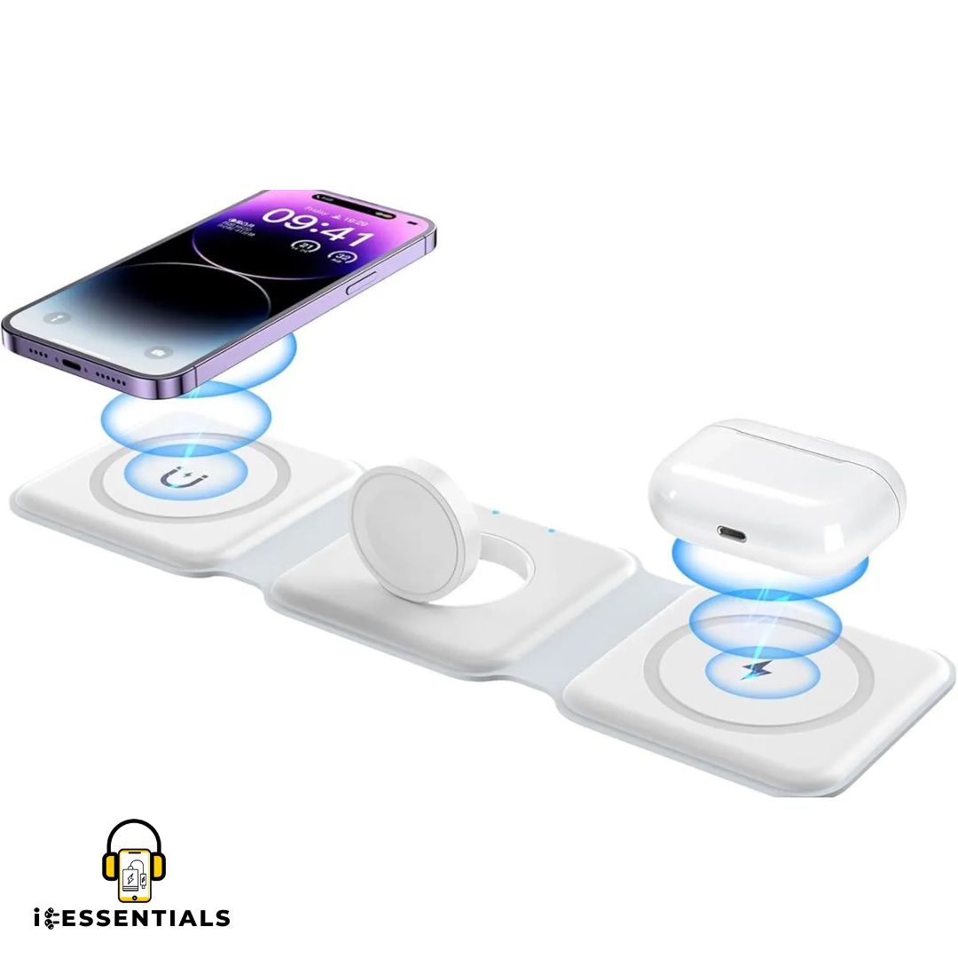 MAGNETIC FOLDABLE 3 IN 1 MAG-SAFE CHARGER