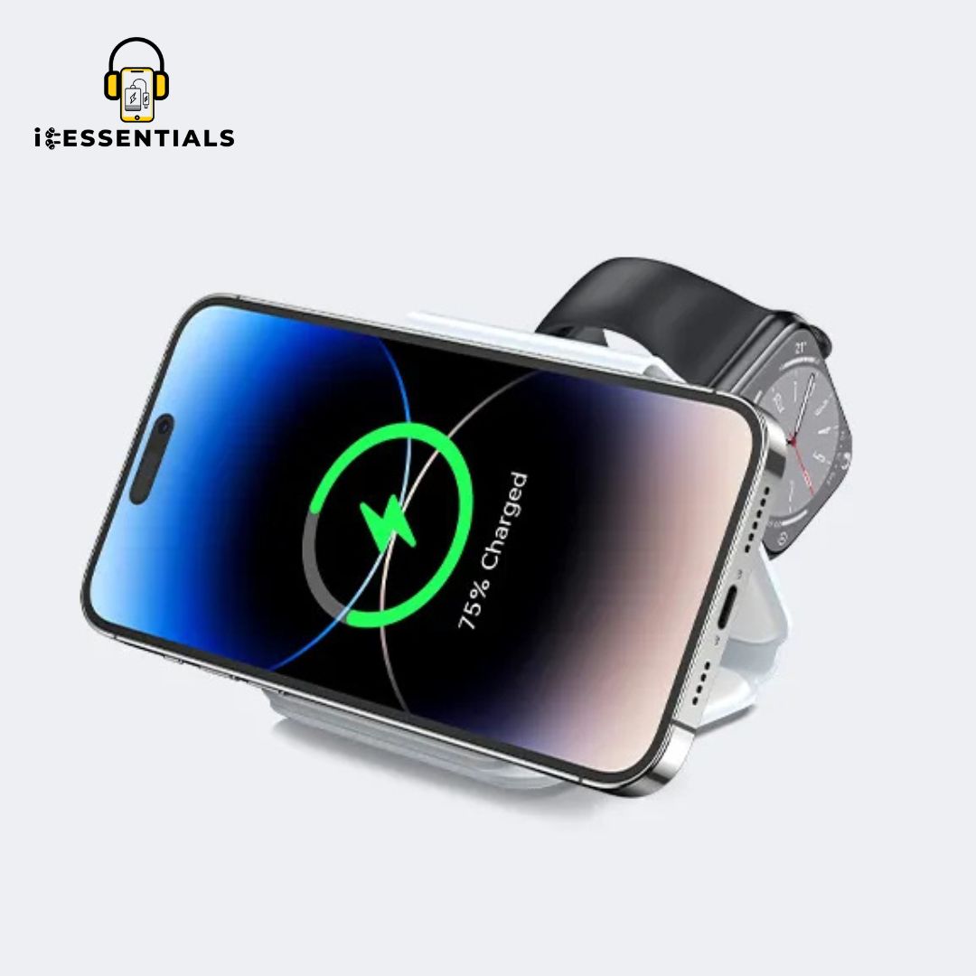 MAGNETIC FOLDABLE 3 IN 1 MAG-SAFE CHARGER