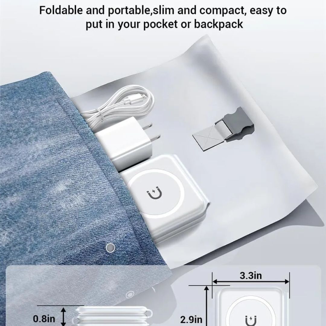 MAGNETIC FOLDABLE 3 IN 1 MAG-SAFE CHARGER