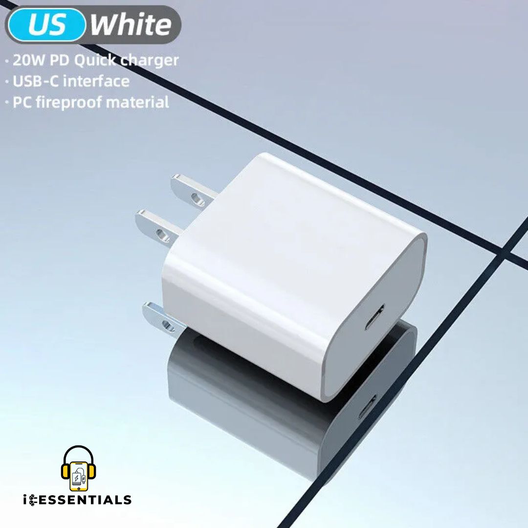 APPLE 20W USB-C FAST CHARGER ADAPTER 2 PIN