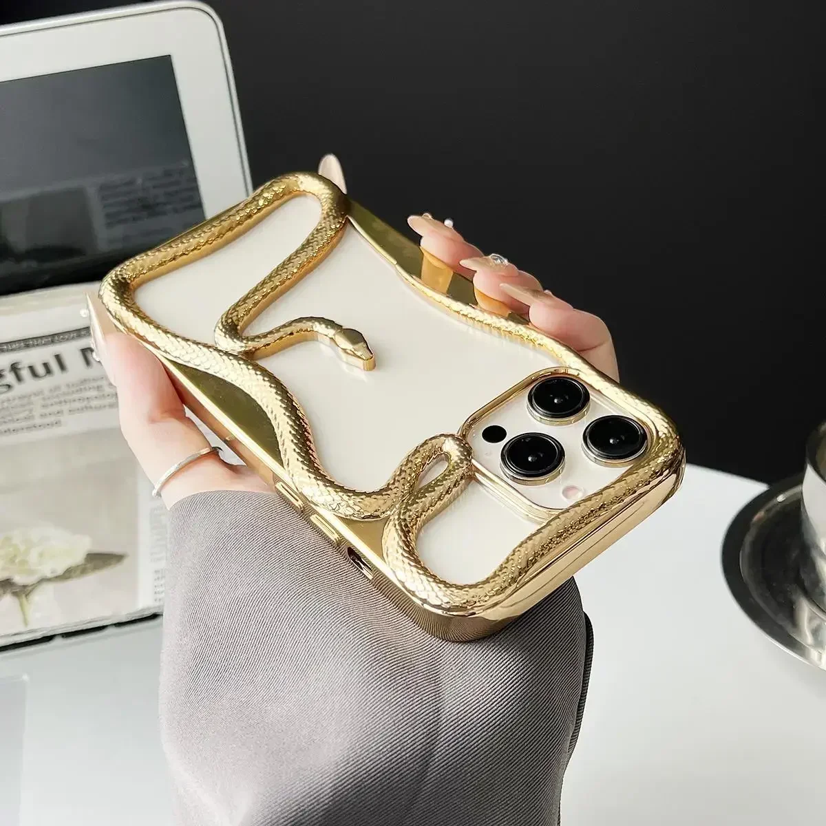 Matte 3D Hollow Snake Soft Case for iPhone 17 / 17 Pro / 17 Pro Max / 17 Air