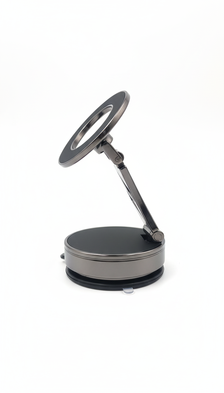 Foldable Magnetic Car Phone Holder 360° Rotating Dashboard Mount for iPhone