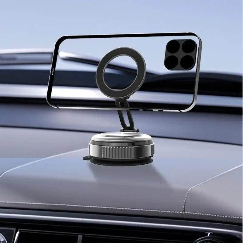 Foldable Magnetic Car Phone Holder 360° Rotating Dashboard Mount For iPhone