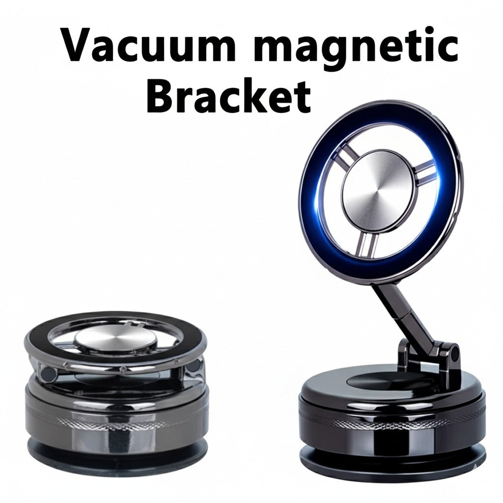 Foldable Vacuum Magnetic Car Phone Holder 360° Rotating Suction Cup Phone Mount