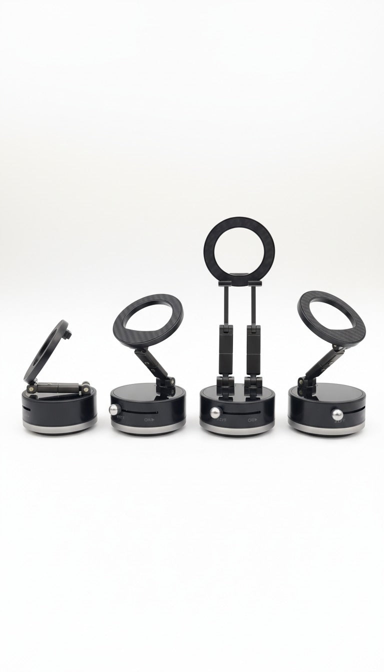 Vacuum Magnetic Suction Cup Car Phone Holder Stand Mount 360° Rotation